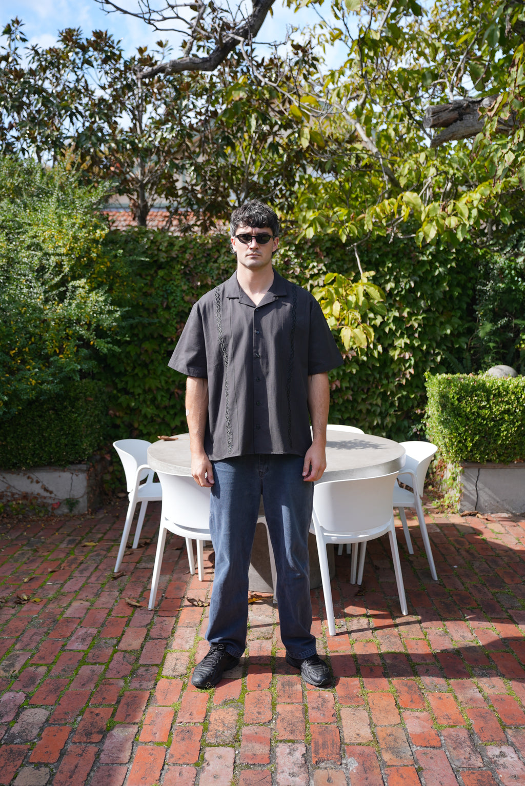 'MELBOURNE' DINNER SHIRT - BLACK